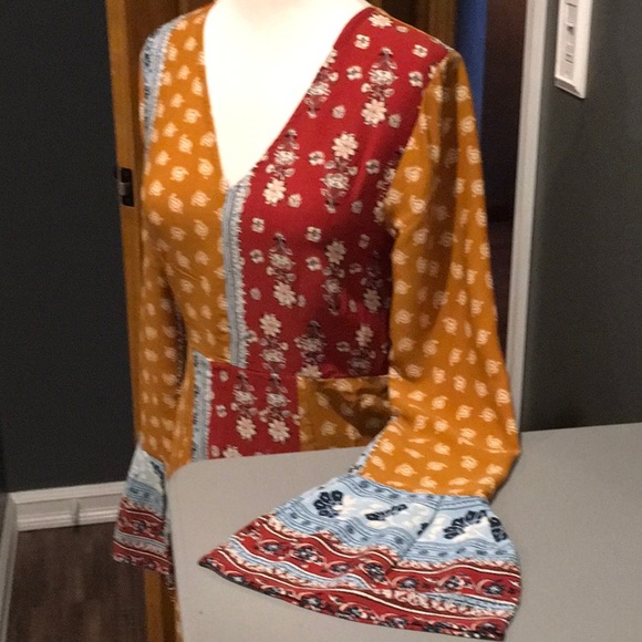 Earthy Boho Multi Print Maxi Dress - Picture 8 of 8